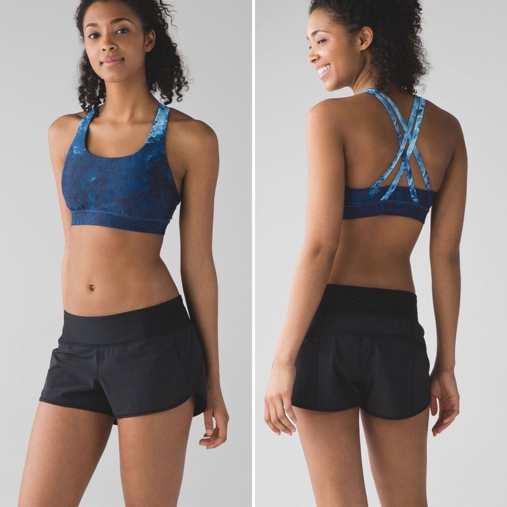 Lululemon Energy Bra H2O in Deep Sea/ Hero Blue Size 4